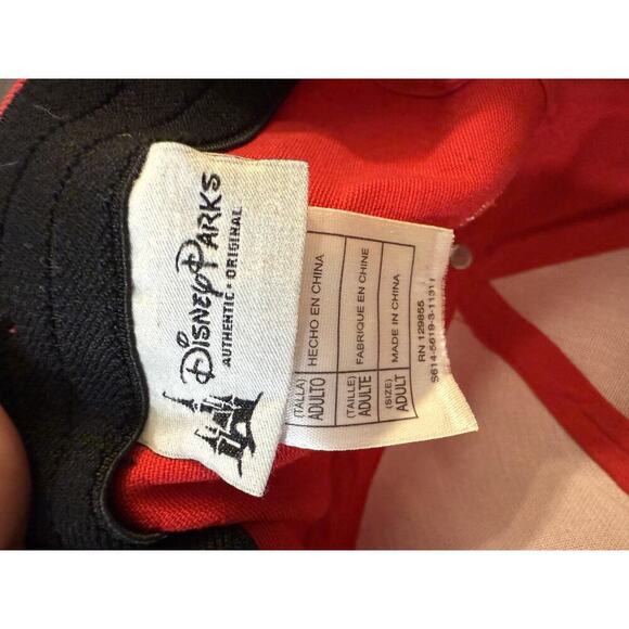 Disney Parks Hat Cap Snap Back Red Graphic Art Rock Guitar Music Adult Unisex - Picture 3 of 6